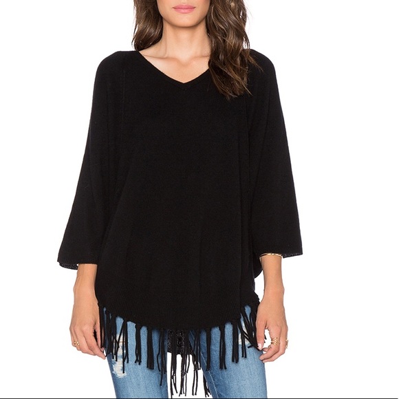 VELVET by GRAHAM & SPENCER Cashmere Poncho - GREY - Picture 1 of 8